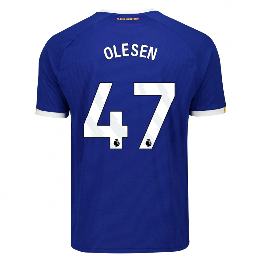 Danxen Femme Maillot Karoline Olesen #47 Bleu Blanc Jaune Tenues Domicile 2026/27 T-Shirt