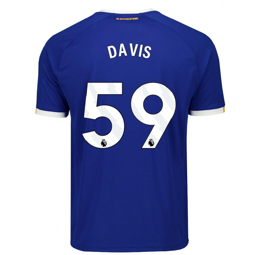Danxen Femme Maillot Luca Davis #59 Bleu Blanc Jaune Tenues Domicile 2026/27 T-Shirt