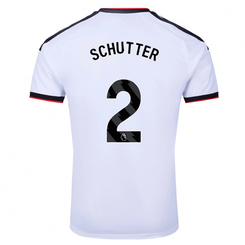 Danxen Femme Maillot Quinn Schutter #2 Blanc Noir Rouge Tenues Domicile 2026/27 T-Shirt