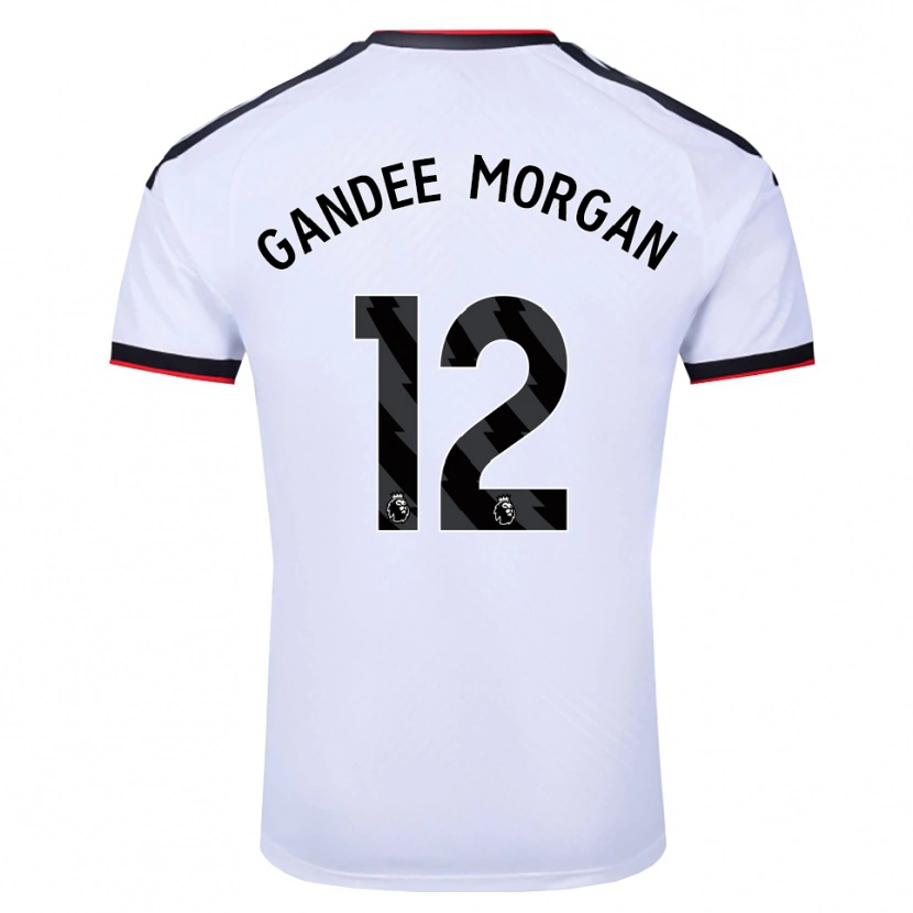 Danxen Femme Maillot Stella Gandee Morgan #12 Blanc Noir Rouge Tenues Domicile 2026/27 T-Shirt