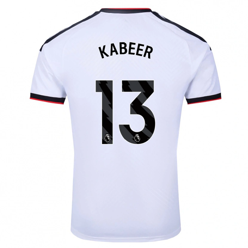 Danxen Femme Maillot Eric Kabeer #13 Blanc Noir Rouge Tenues Domicile 2026/27 T-Shirt