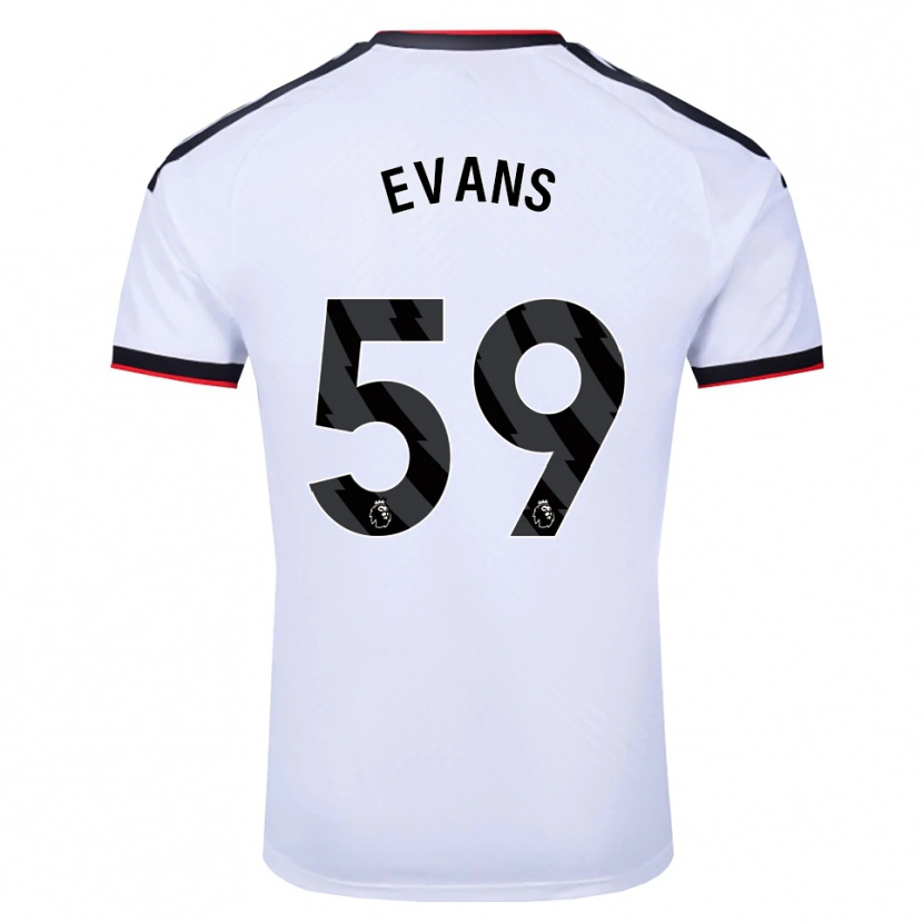 Danxen Femme Maillot Aidan Evans #59 Blanc Noir Rouge Tenues Domicile 2026/27 T-Shirt