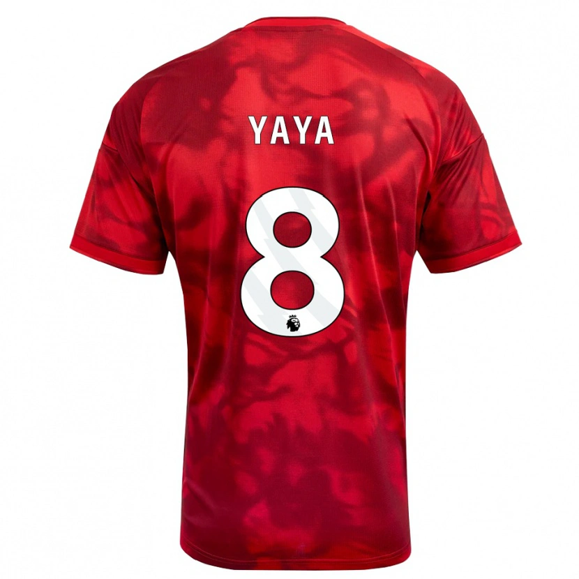 Danxen Femme Maillot Cherif Yaya #8 Cramoisi Blanc Tenues Domicile 2026/27 T-Shirt