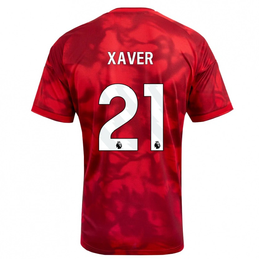 Danxen Femme Maillot Xaver Schlager #21 Cramoisi Blanc Tenues Domicile 2026/27 T-Shirt