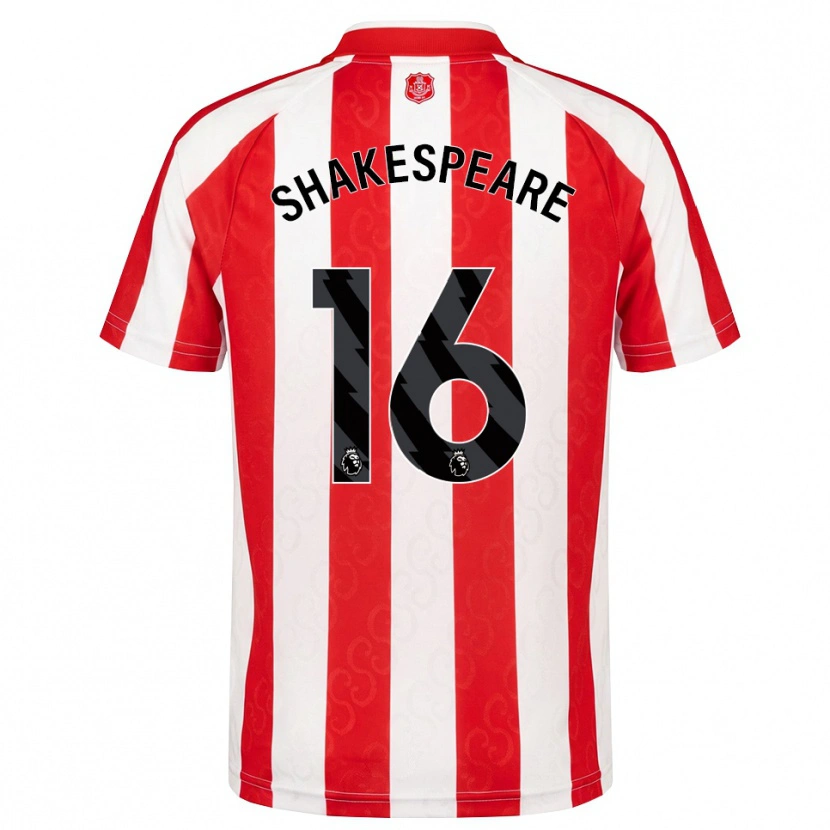 Danxen Femme Maillot Caleb Shakespeare #16 Rouge Blanc Noir Tenues Domicile 2026/27 T-Shirt