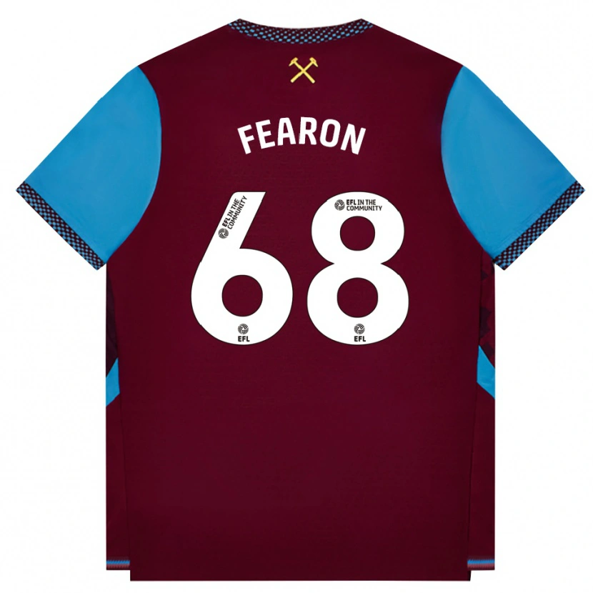 Danxen Femme Maillot Preston Fearon #68 Bourgogne Cornflowerblue Tenues Domicile 2026/27 T-Shirt