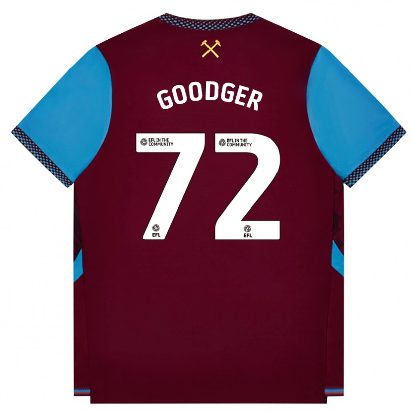 Danxen Femme Maillot Tommy Goodger #72 Bourgogne Cornflowerblue Tenues Domicile 2026/27 T-Shirt