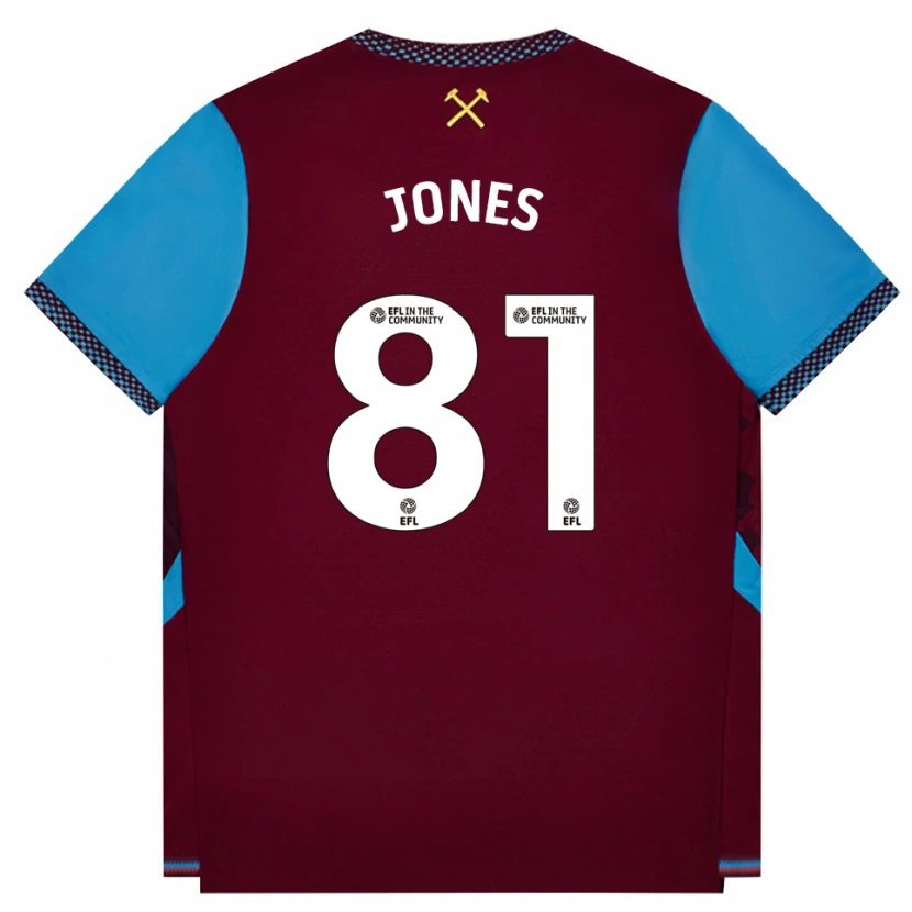 Danxen Femme Maillot Liam Jones #81 Bourgogne Cornflowerblue Tenues Domicile 2026/27 T-Shirt