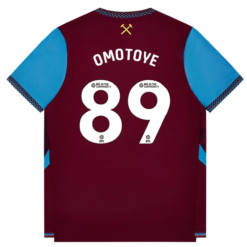Danxen Femme Maillot Tyrone Omotoye #89 Bourgogne Cornflowerblue Tenues Domicile 2026/27 T-Shirt