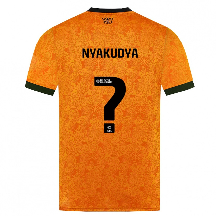 Danxen Femme Maillot Joshua Nyakudya #0 Orange Noir Tenues Domicile 2026/27 T-Shirt