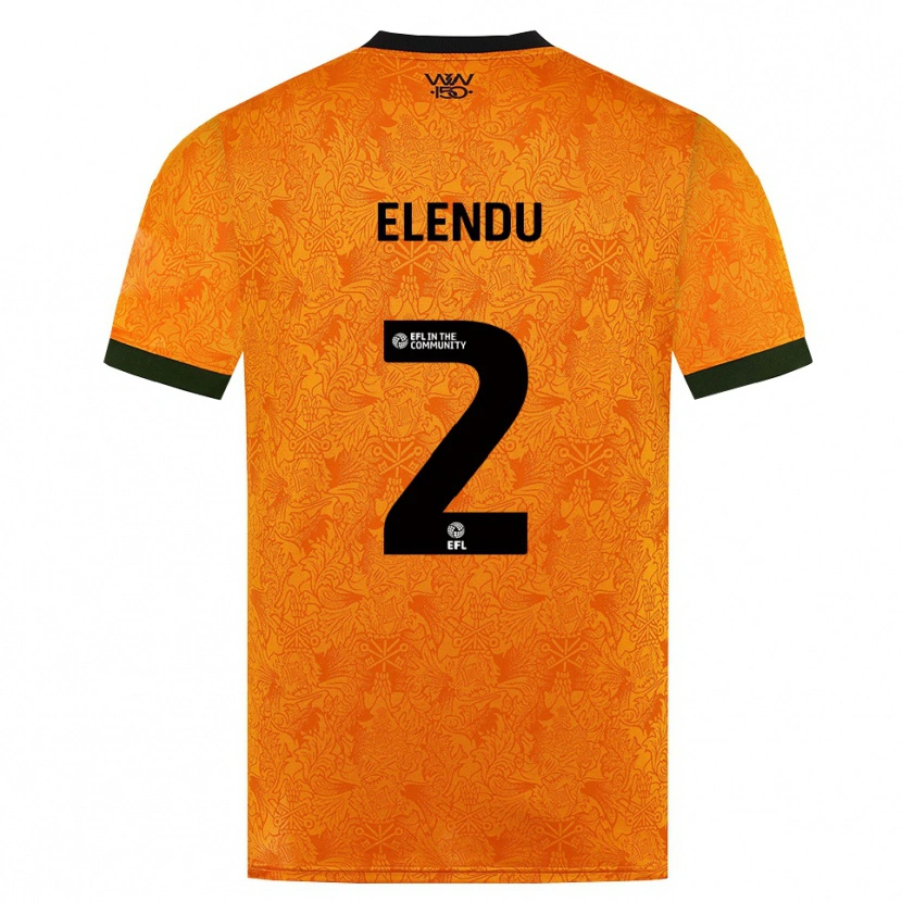 Danxen Femme Maillot Elvis Elendu #2 Orange Noir Tenues Domicile 2026/27 T-Shirt