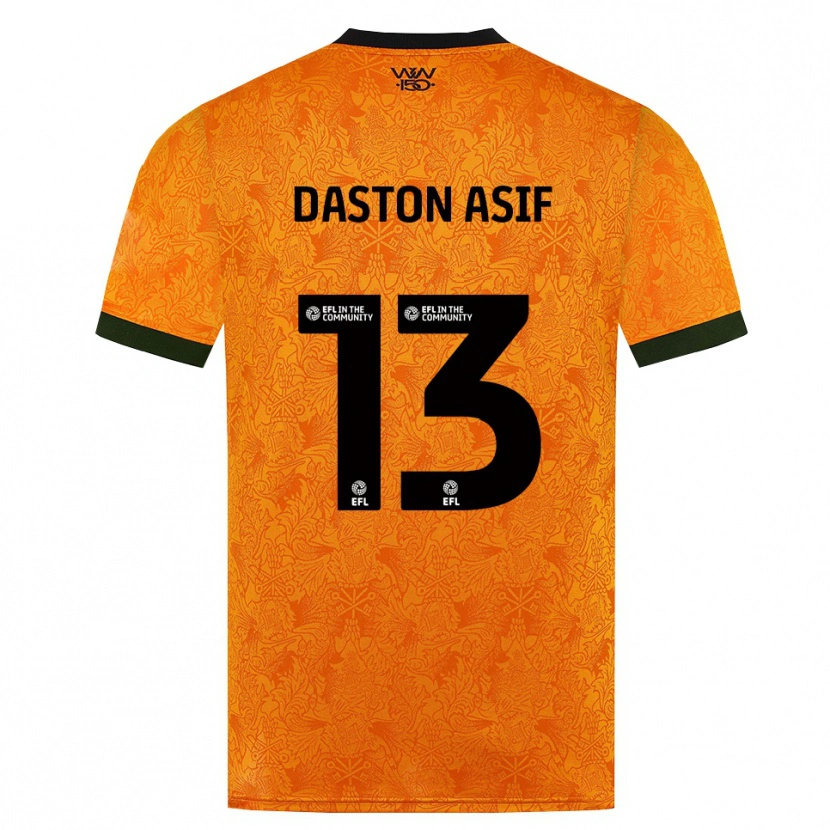 Danxen Femme Maillot Daston Asif #13 Orange Noir Tenues Domicile 2026/27 T-Shirt