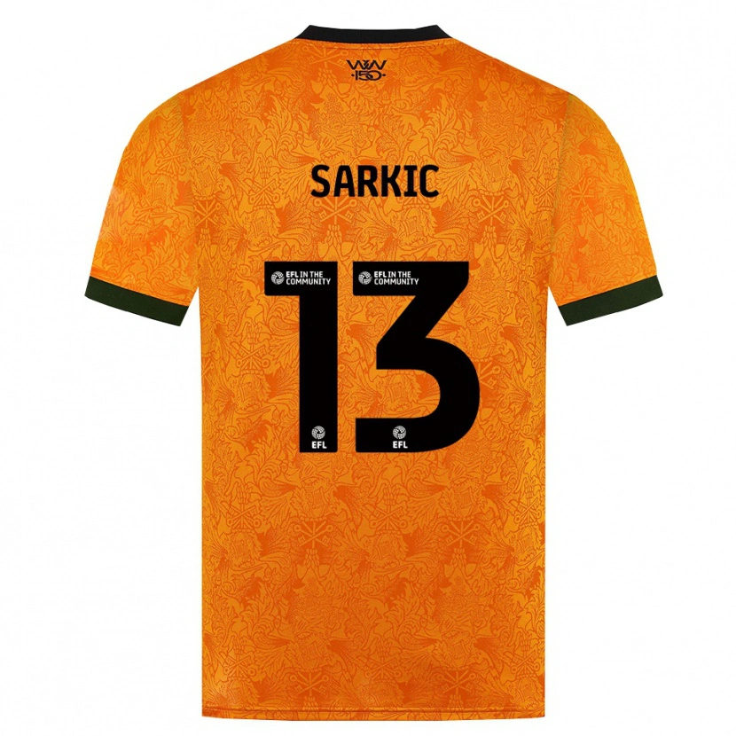 Danxen Femme Maillot Matija Sarkic #13 Orange Noir Tenues Domicile 2026/27 T-Shirt
