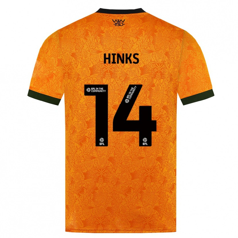 Danxen Femme Maillot Max Hinks #14 Orange Noir Tenues Domicile 2026/27 T-Shirt