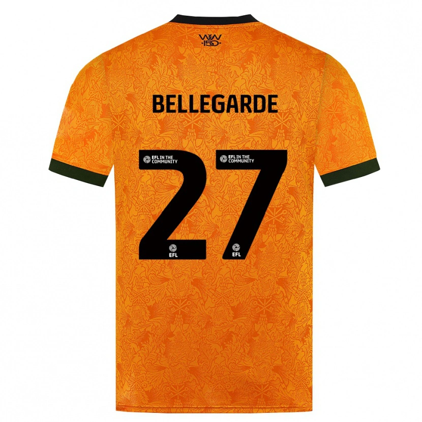 Danxen Femme Maillot Jean-Ricner Bellegarde #27 Orange Noir Tenues Domicile 2026/27 T-Shirt