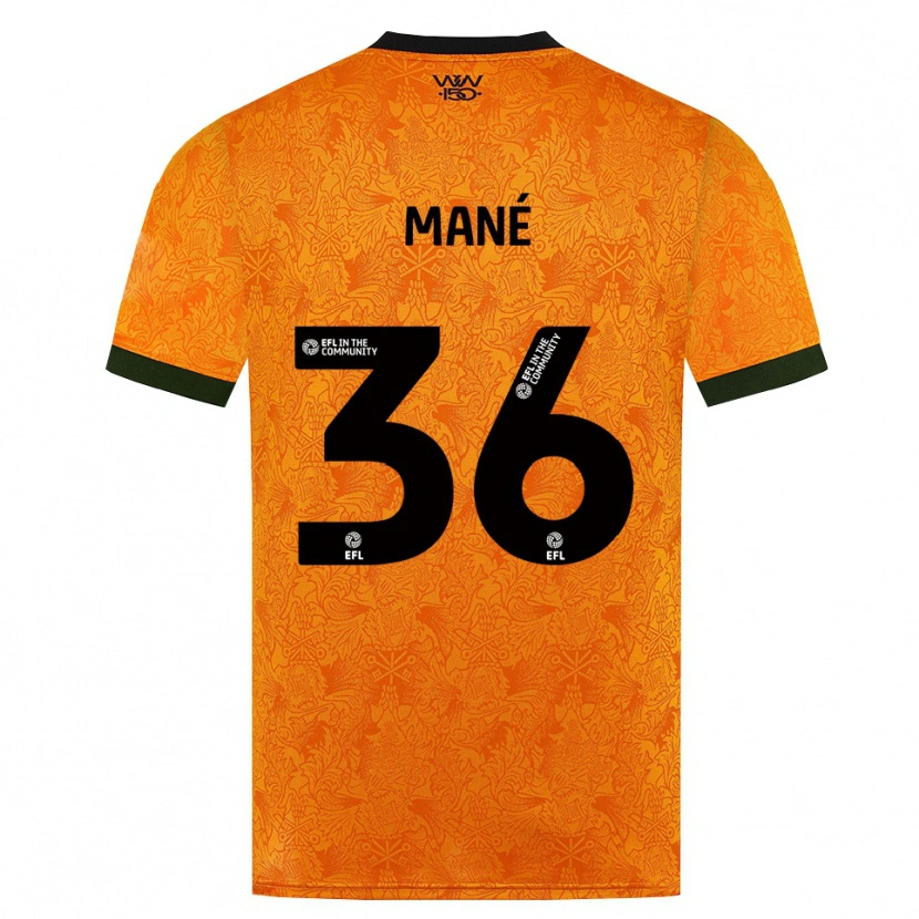 Danxen Femme Maillot Mateus Mané #36 Orange Noir Tenues Domicile 2026/27 T-Shirt