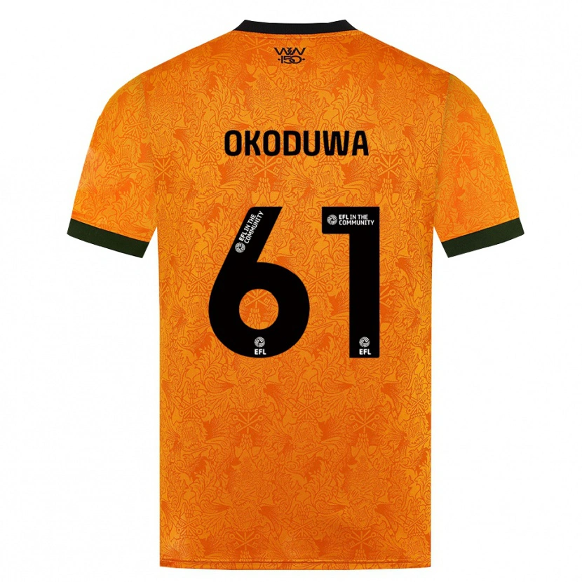 Danxen Femme Maillot Wesley Okoduwa #61 Orange Noir Tenues Domicile 2026/27 T-Shirt
