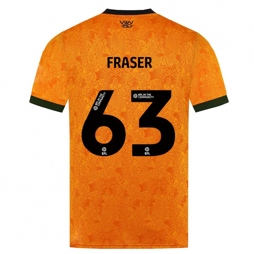 Danxen Femme Maillot Nathan Fraser #63 Orange Noir Tenues Domicile 2026/27 T-Shirt