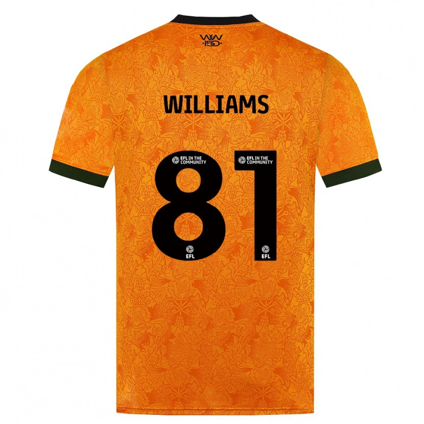Danxen Femme Maillot Ashton Williams #81 Orange Noir Tenues Domicile 2026/27 T-Shirt
