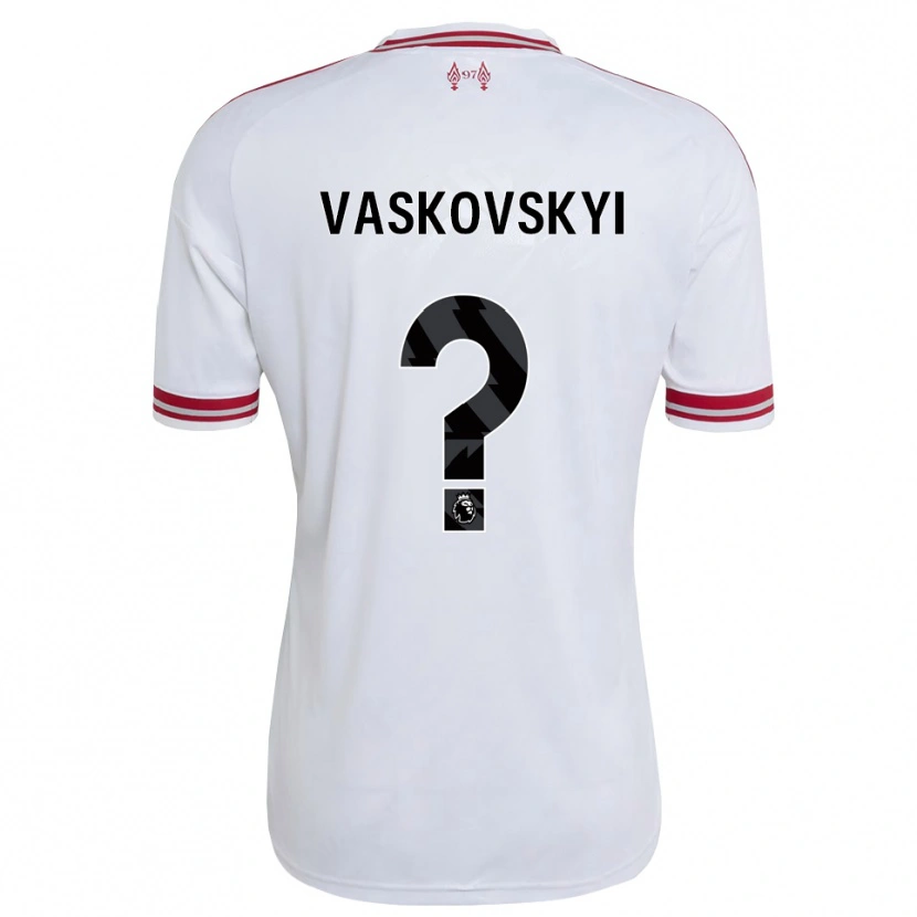 Danxen Femme Maillot Myroslav Vaskovskyi #0 Rouge Blanc Tenues Extérieur 2026/27 T-Shirt