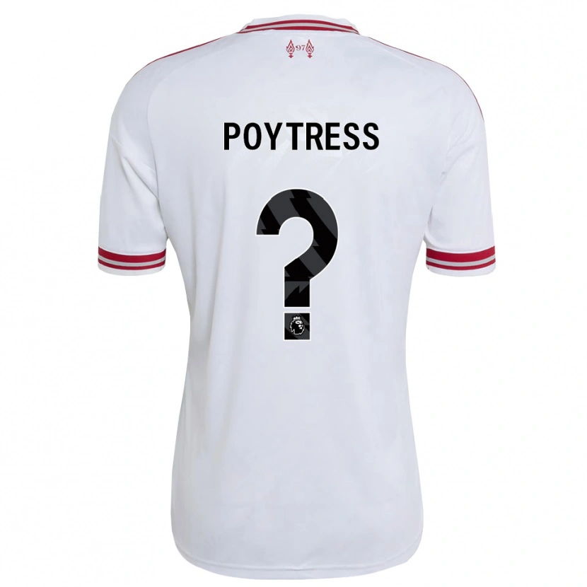 Danxen Femme Maillot Jacob Poytress #0 Rouge Blanc Tenues Extérieur 2026/27 T-Shirt