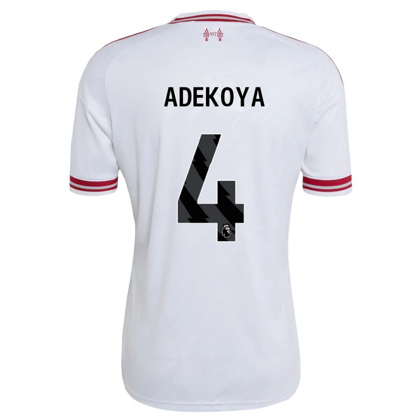 Danxen Femme Maillot Noah Adekoya #4 Rouge Blanc Tenues Extérieur 2026/27 T-Shirt