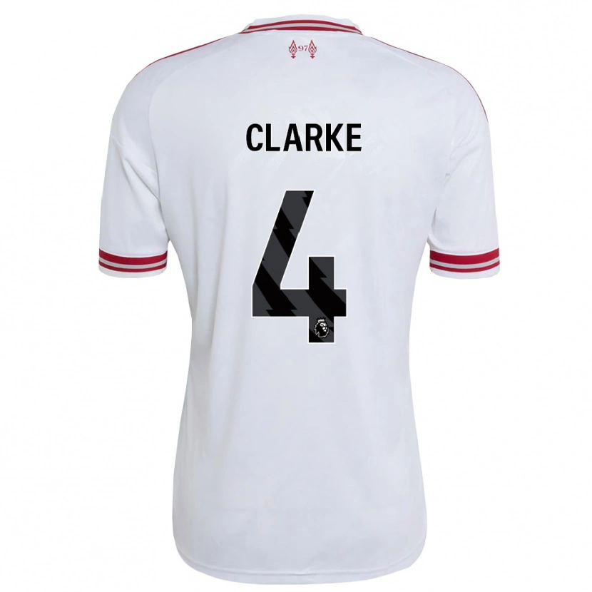 Danxen Femme Maillot Lucas Clarke #4 Rouge Blanc Tenues Extérieur 2026/27 T-Shirt