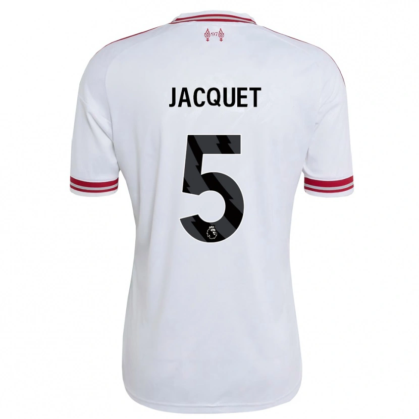 Danxen Femme Maillot Jérémy Jacquet #5 Rouge Blanc Tenues Extérieur 2026/27 T-Shirt