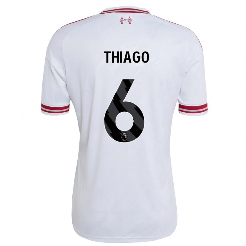 Danxen Femme Maillot Thiago #6 Rouge Blanc Tenues Extérieur 2026/27 T-Shirt