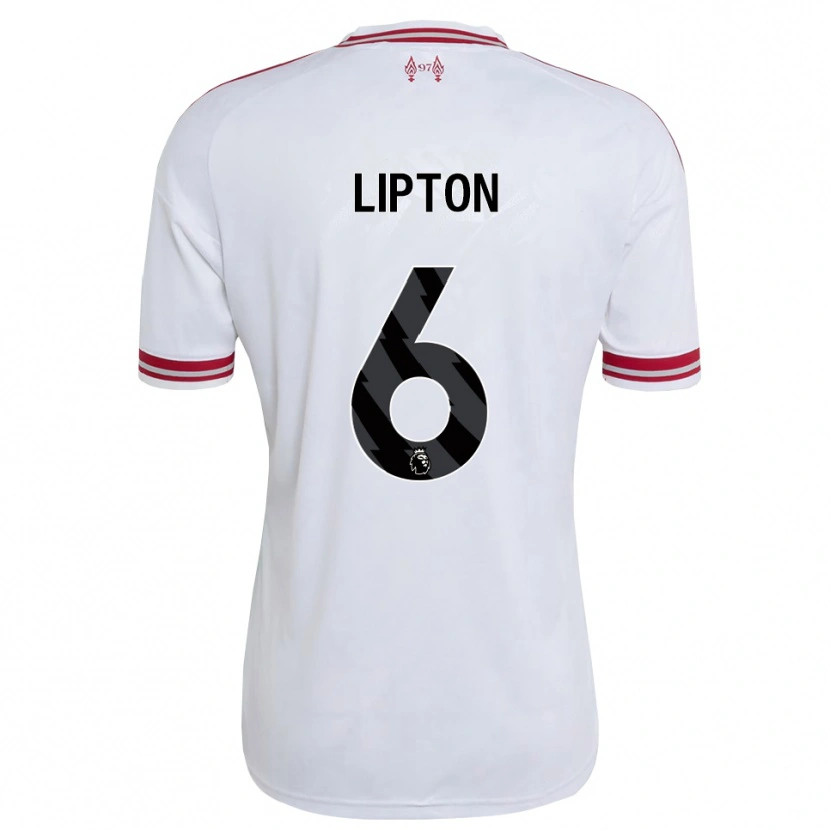 Danxen Femme Maillot Joe Lipton #6 Rouge Blanc Tenues Extérieur 2026/27 T-Shirt