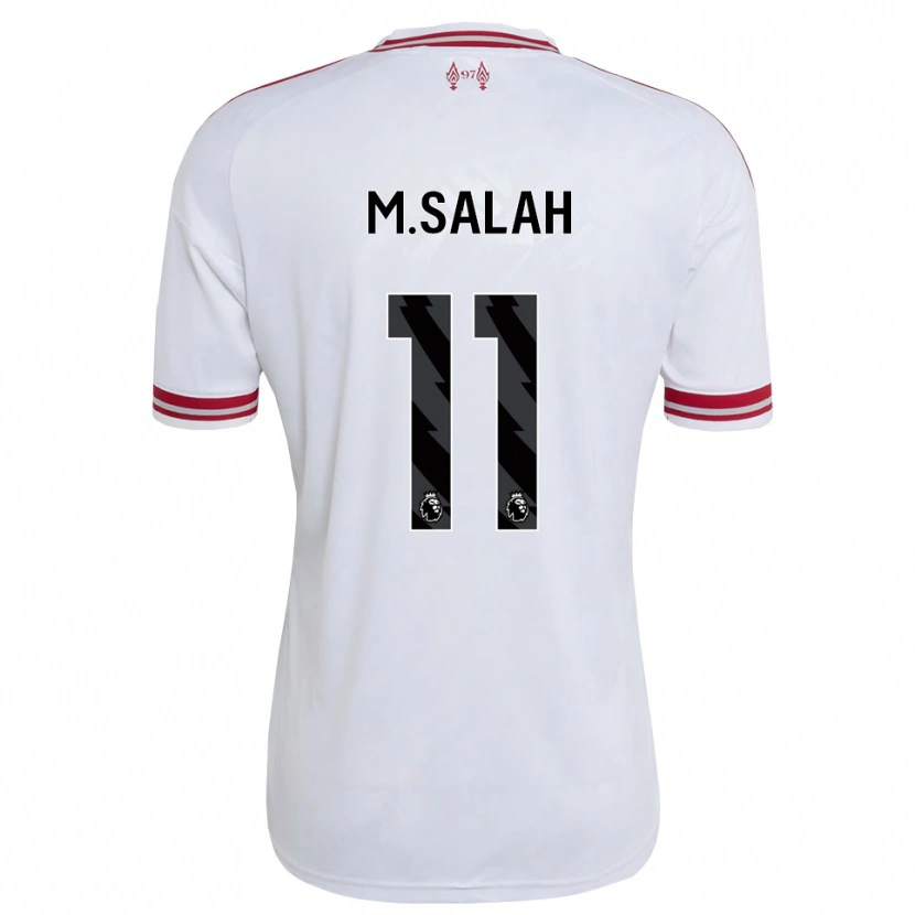Danxen Femme Maillot Mohamed Salah #11 Rouge Blanc Tenues Extérieur 2026/27 T-Shirt