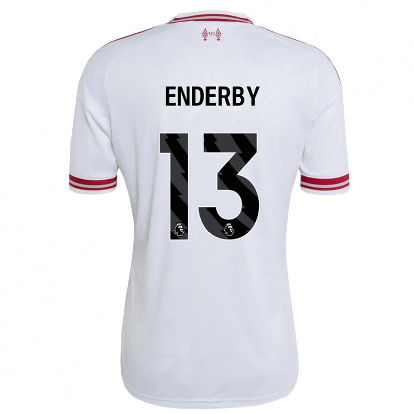 Danxen Femme Maillot Mia Enderby #13 Rouge Blanc Tenues Extérieur 2026/27 T-Shirt