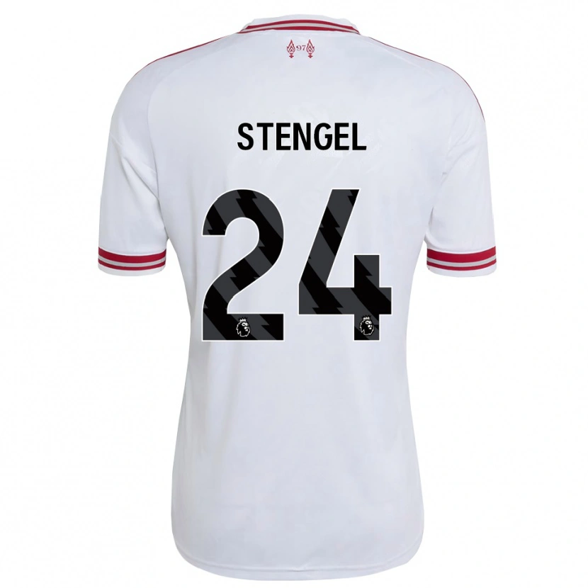 Danxen Femme Maillot Katie Stengel #24 Rouge Blanc Tenues Extérieur 2026/27 T-Shirt