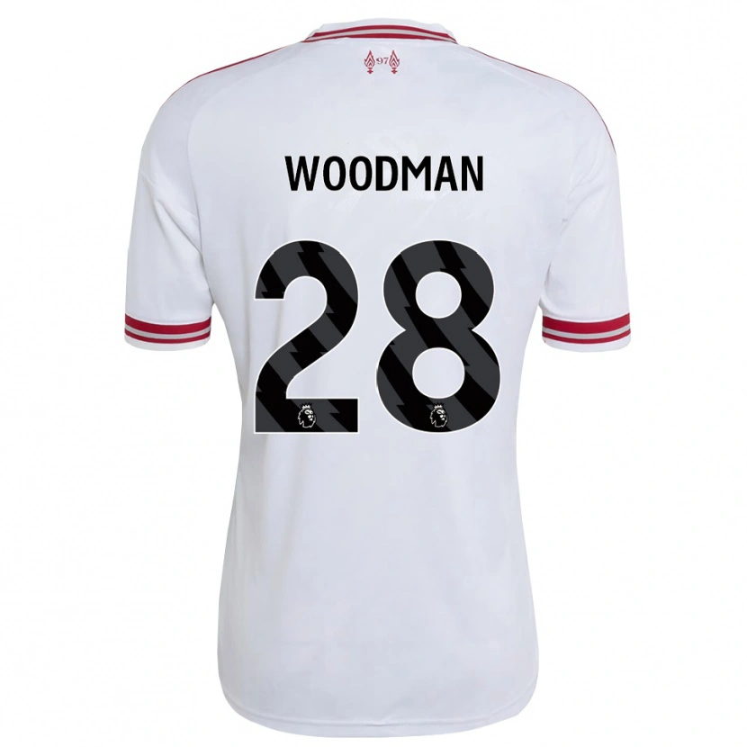 Danxen Femme Maillot Freddie Woodman #28 Rouge Blanc Tenues Extérieur 2026/27 T-Shirt