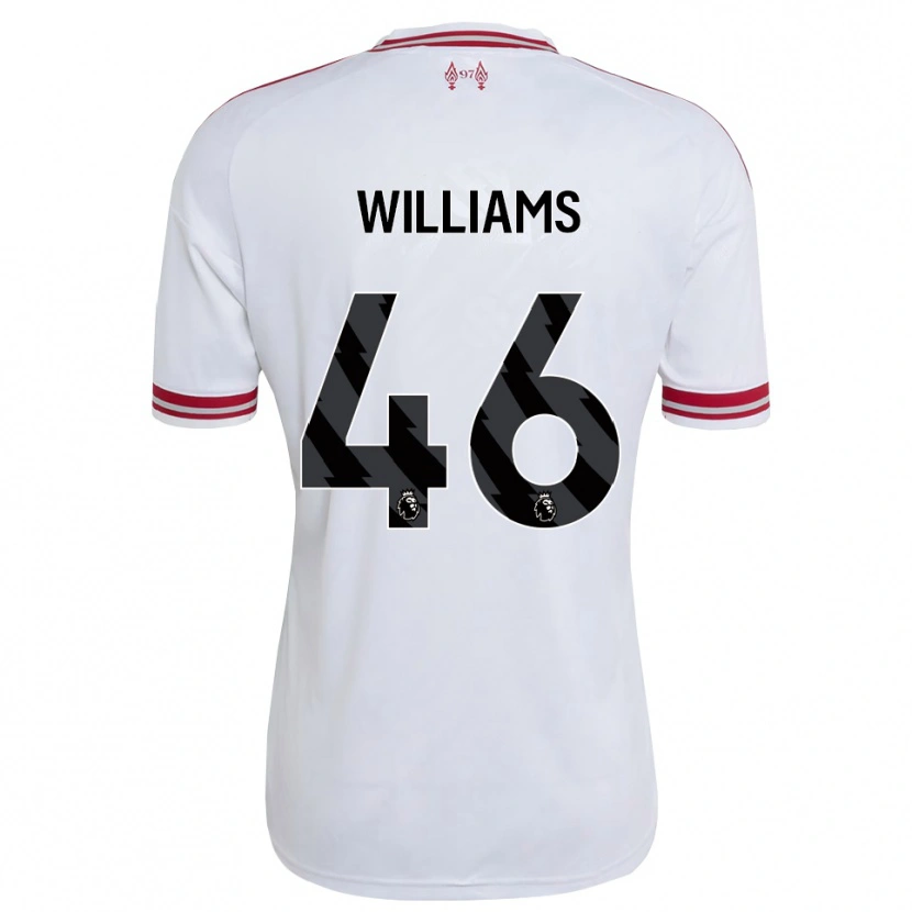 Danxen Femme Maillot Rhys Williams #46 Rouge Blanc Tenues Extérieur 2026/27 T-Shirt