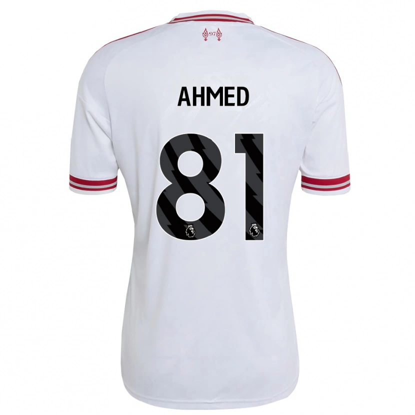 Danxen Femme Maillot Karim Ahmed #81 Rouge Blanc Tenues Extérieur 2026/27 T-Shirt