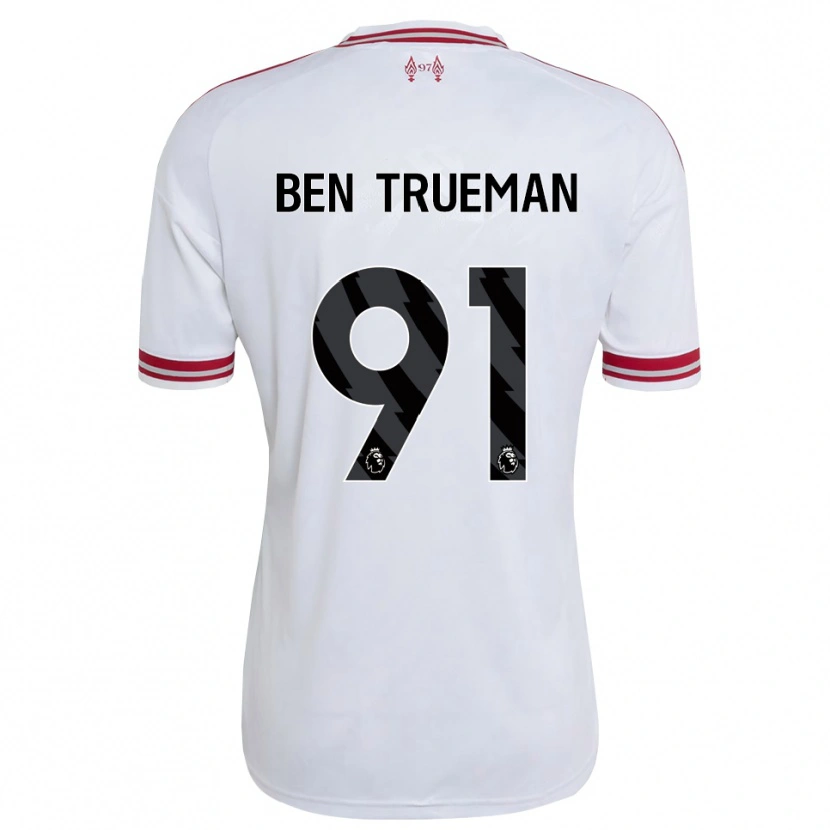 Danxen Femme Maillot Ben Trueman #91 Rouge Blanc Tenues Extérieur 2026/27 T-Shirt