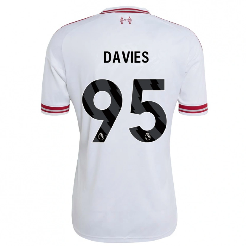 Danxen Femme Maillot Harvey Davies #95 Rouge Blanc Tenues Extérieur 2026/27 T-Shirt