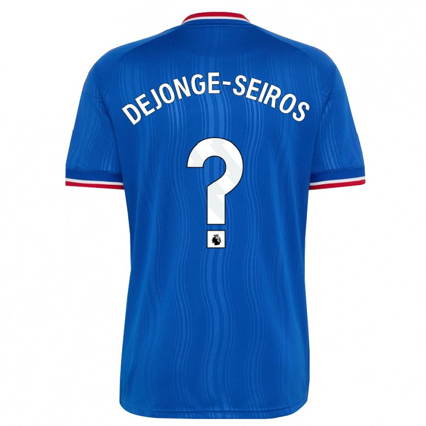 Danxen Femme Maillot Edson Dejonge-Seiros #0 Bleu Blanc Rouge Tenues Extérieur 2026/27 T-Shirt