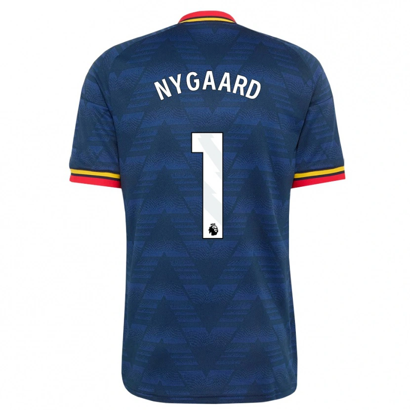 Danxen Femme Maillot Lucas Nygaard #1 Midnightblue Jaune Rouge Tenues Extérieur 2026/27 T-Shirt