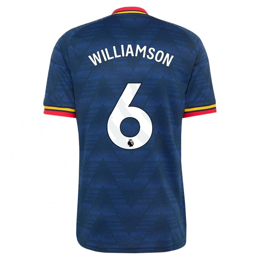 Danxen Femme Maillot Leah Williamson #6 Midnightblue Jaune Rouge Tenues Extérieur 2026/27 T-Shirt