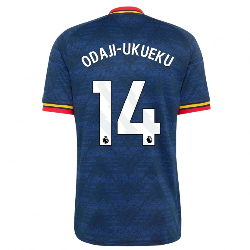 Danxen Femme Maillot Theo Odaji-Ukueku #14 Midnightblue Jaune Rouge Tenues Extérieur 2026/27 T-Shirt