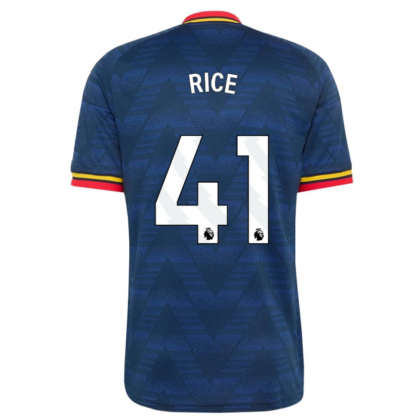 Danxen Femme Maillot Declan Rice #41 Midnightblue Jaune Rouge Tenues Extérieur 2026/27 T-Shirt