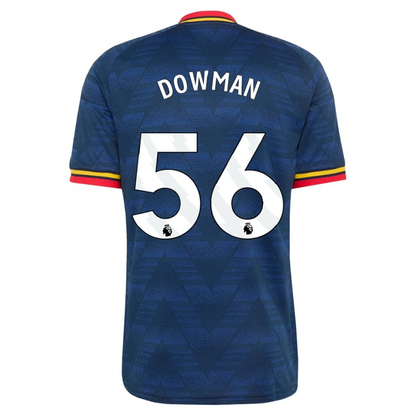 Danxen Femme Maillot Max Dowman #56 Midnightblue Jaune Rouge Tenues Extérieur 2026/27 T-Shirt