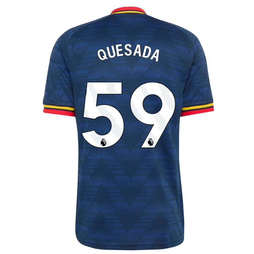 Danxen Femme Maillot Elián Quesada #59 Midnightblue Jaune Rouge Tenues Extérieur 2026/27 T-Shirt