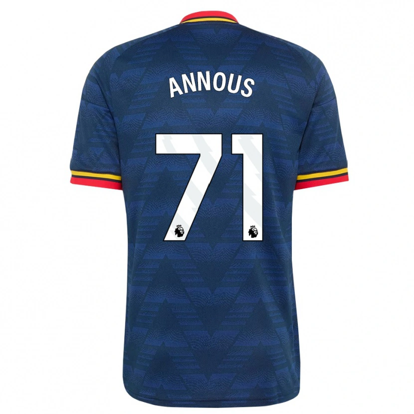 Danxen Femme Maillot Andre Harriman-Annous #71 Midnightblue Jaune Rouge Tenues Extérieur 2026/27 T-Shirt