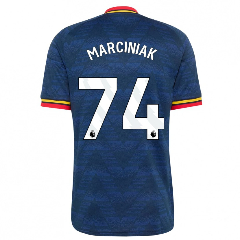 Danxen Femme Maillot Alex Marciniak #74 Midnightblue Jaune Rouge Tenues Extérieur 2026/27 T-Shirt