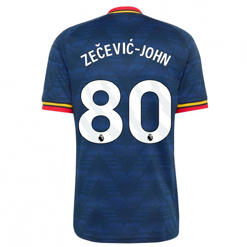 Danxen Femme Maillot Louis Zečević-John #80 Midnightblue Jaune Rouge Tenues Extérieur 2026/27 T-Shirt