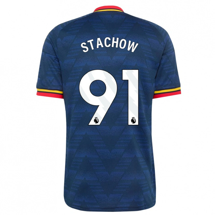 Danxen Femme Maillot Patrick Stachow #91 Midnightblue Jaune Rouge Tenues Extérieur 2026/27 T-Shirt