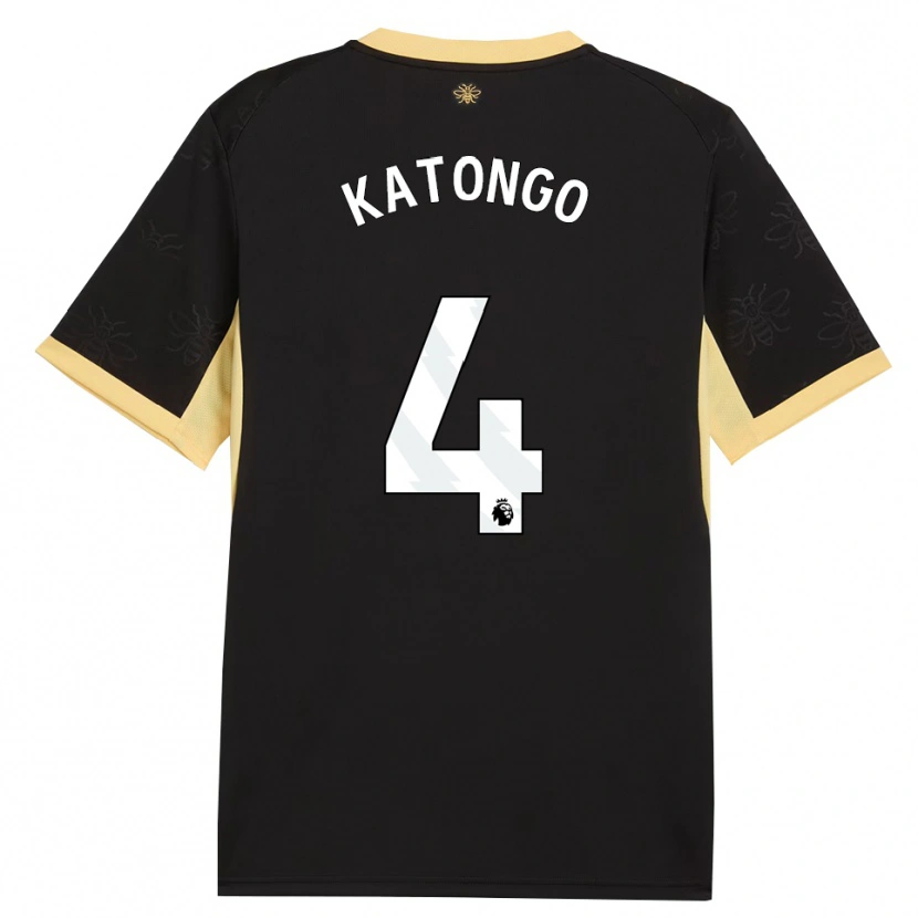 Danxen Femme Maillot Jadel Katongo #4 Noir Jaune Tenues Extérieur 2026/27 T-Shirt